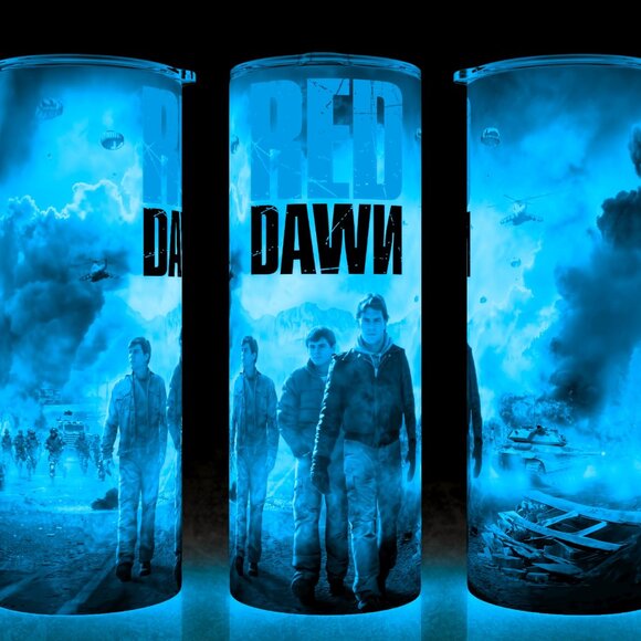 Glow in the Dark Red Dawn 80s Patrick Swayze War Action Movie Cup Mug Tumbler - Picture 1 of 4
